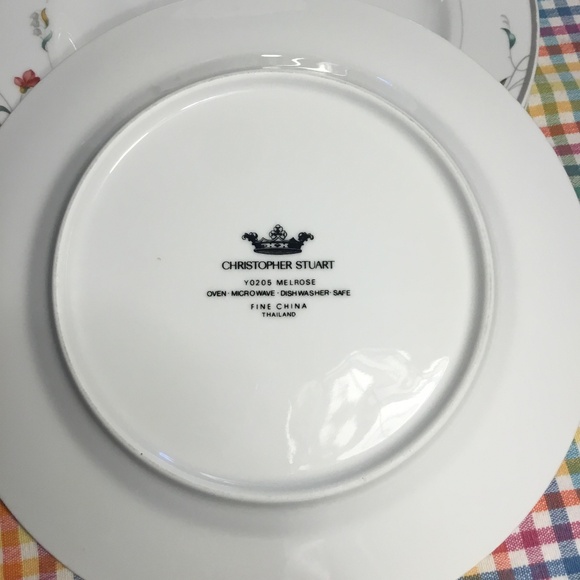 (2)  Salad Dessert Plates 8-1/4", Christopher Stuart Y0205 Melrose Fine China - Picture 8 of 8